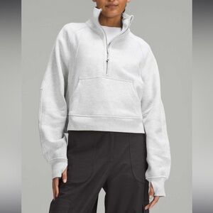 Lululemon Scuba Oversized Heathered Gray Funnel Neck Sweatshirt - xs/s